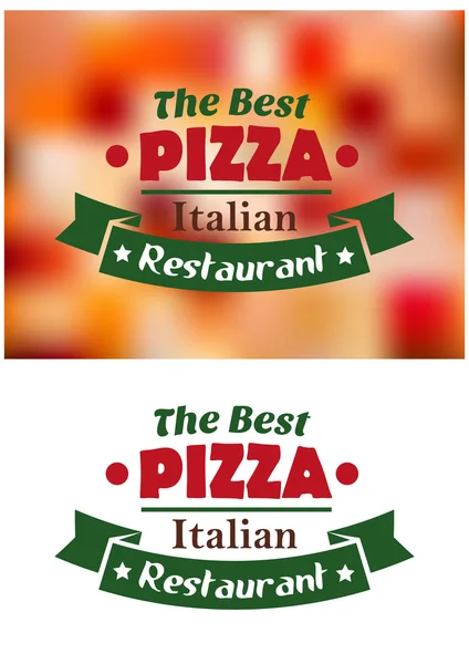 İtalyan pizza restoran afiş — Stok Vektör
