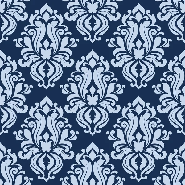 Patrón sin costura floral azul — Vector de stock