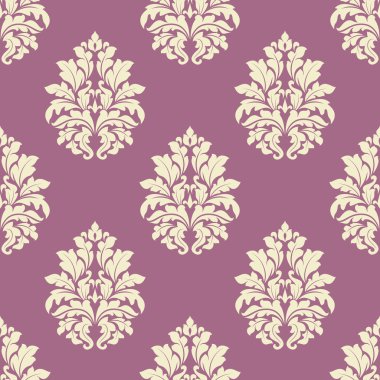 Sorunsuz yemyeşil çiçeklenme damasko çiçek desenli