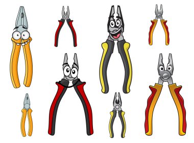 Cartooned komik pense ile renkli Kulplar