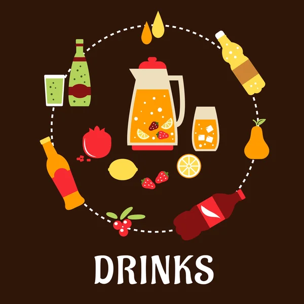 Drinks and beverages icons — Stock Vector © Seamartini 5422853