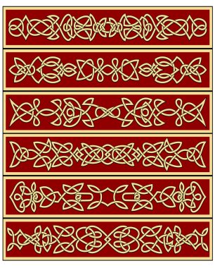 Çiçek geleneksel celtic knot süsler