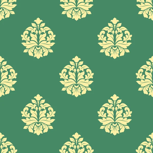 Seamless flourish pattern with dainty buds — Stock Vector