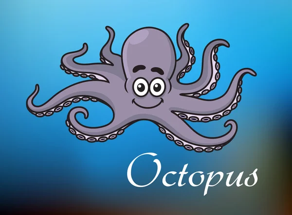 Grappige cartoon baby octopus — Stockvector