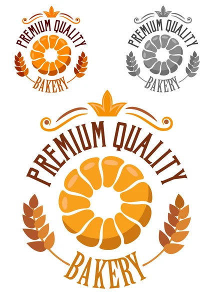 Insignia o etiqueta de panadería premium — Vector de stock