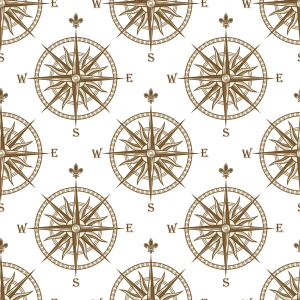 Compass seamless background pattern — Stock Vector