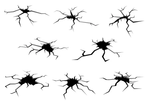 Löcher und Risse im Boden — Stockvektor