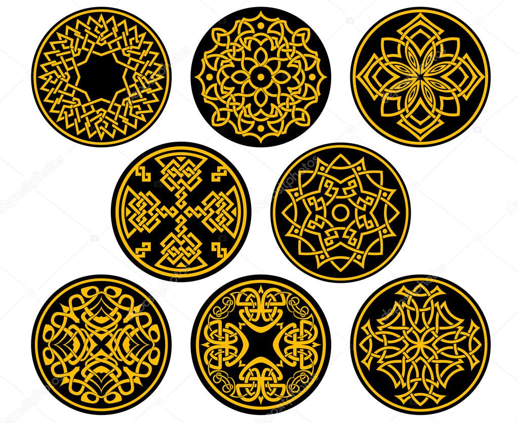 Decorative round intricate patterns
