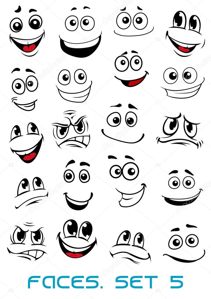 Cartoon faces Vector Art Stock Images | Depositphotos