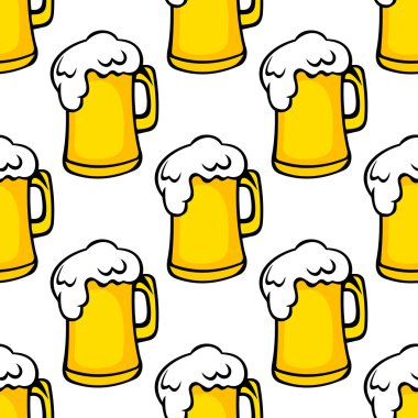 Bira tankards, seamless modeli