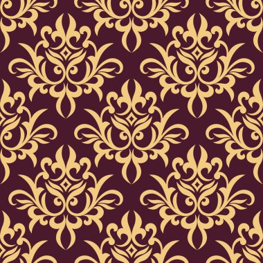 Sarı ve mor çiçek seamless modeli