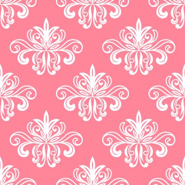 Beyaz Pembe çiçek seamless modeli üzerinde