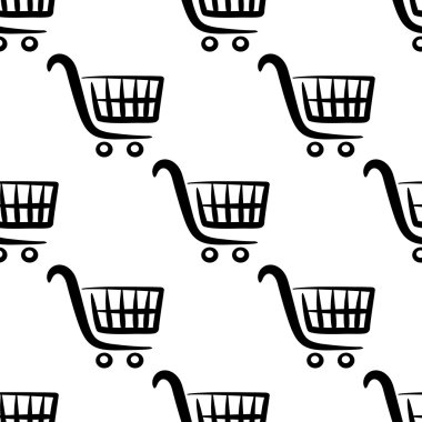 Alışveriş arabaları seamless modeli