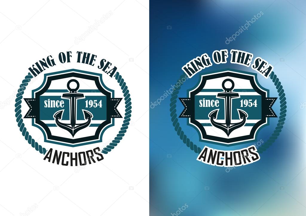 King of the sea anchors emblem