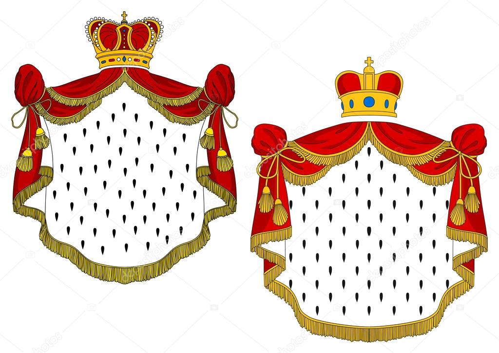 Heraldic royal mantles