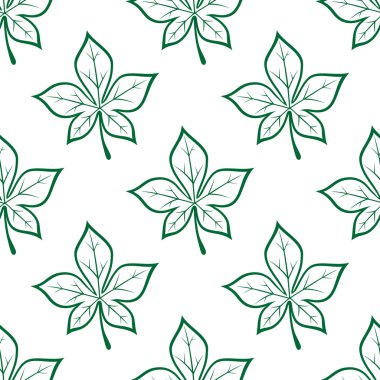 Yeşil stilize kestane sorunsuz arka plan bırakır