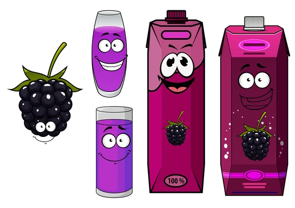 Gelukkig blackberry SAP stripfiguren — Stockvector