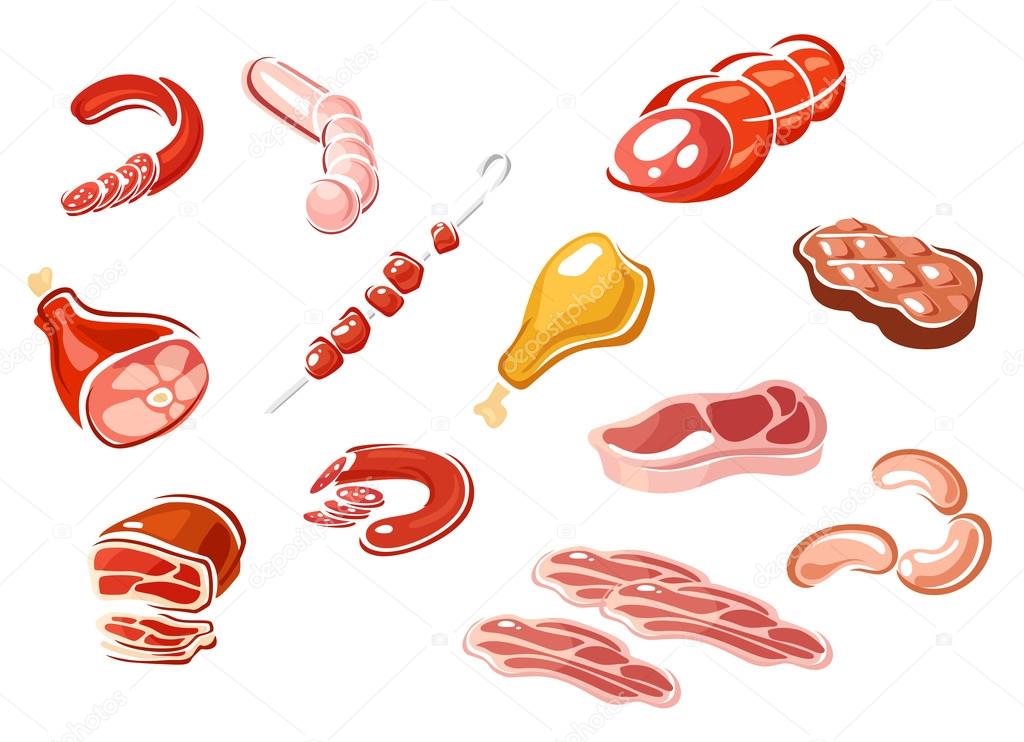 Cartooned sausage and meat products