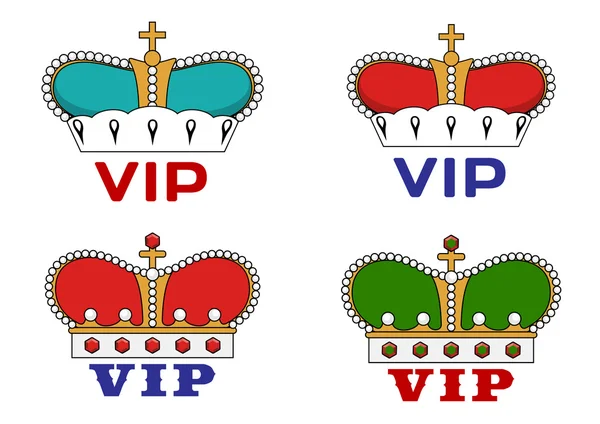 Crowns with VIP sign — Stock Vector