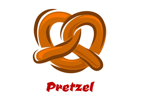 Баварский крендель в карикатурном стиле
