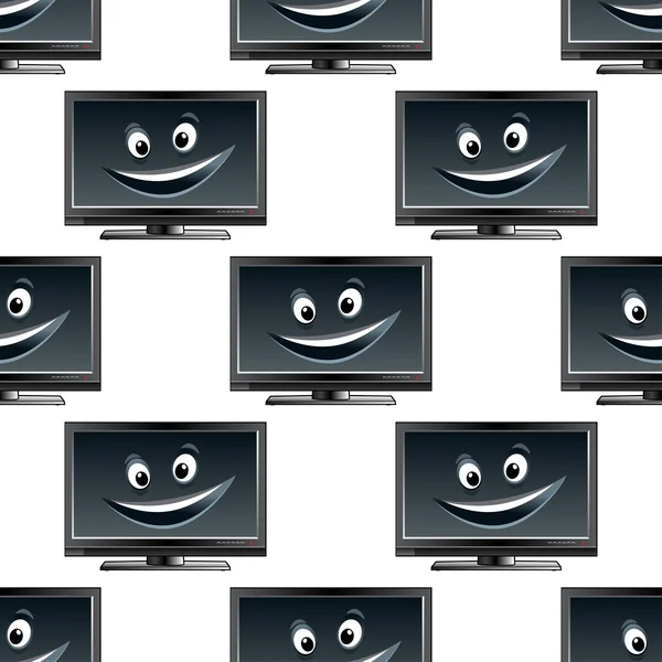 Nahtlose cartoon lcd tv screen pattern — Stockvektor