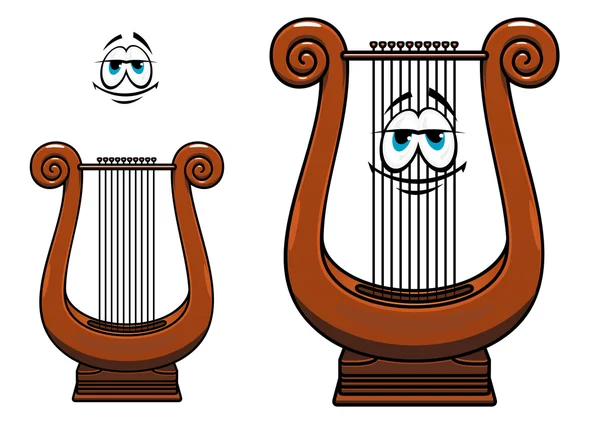 Personnage de lyre musicale de bande dessinée grecque — Image vectorielle