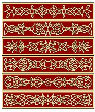Borders and frames in celtic style clipart