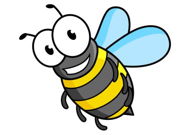 Çizgi film karakterinin arı ve arı