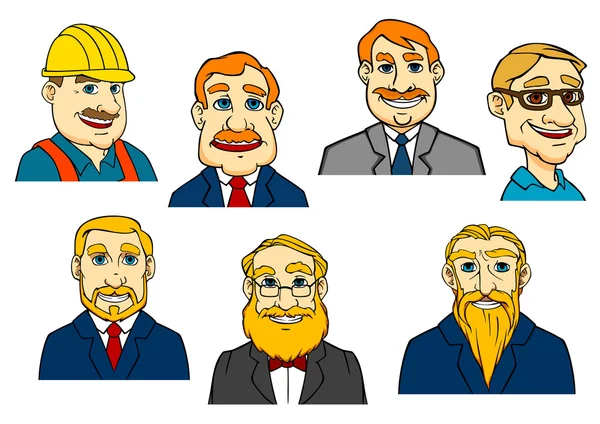 Homens de desenhos animados diferentes — Vetor de Stock