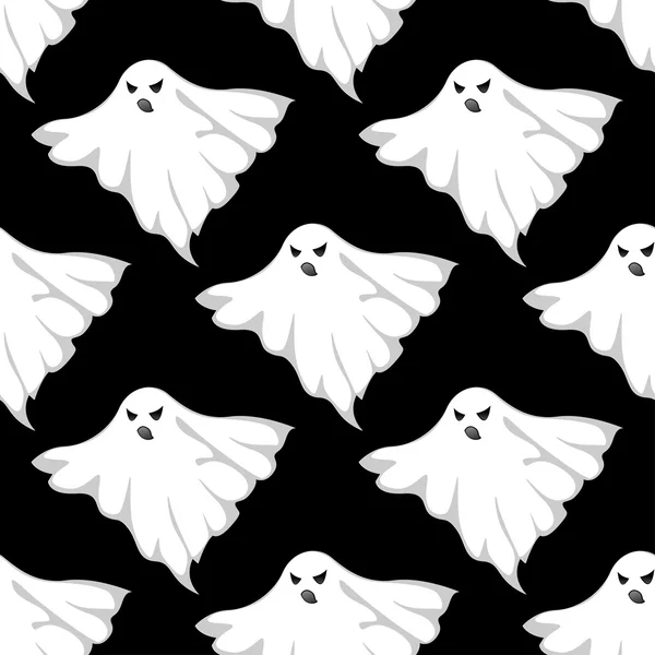 Danger ghosts seamless pattern — Stock Vector