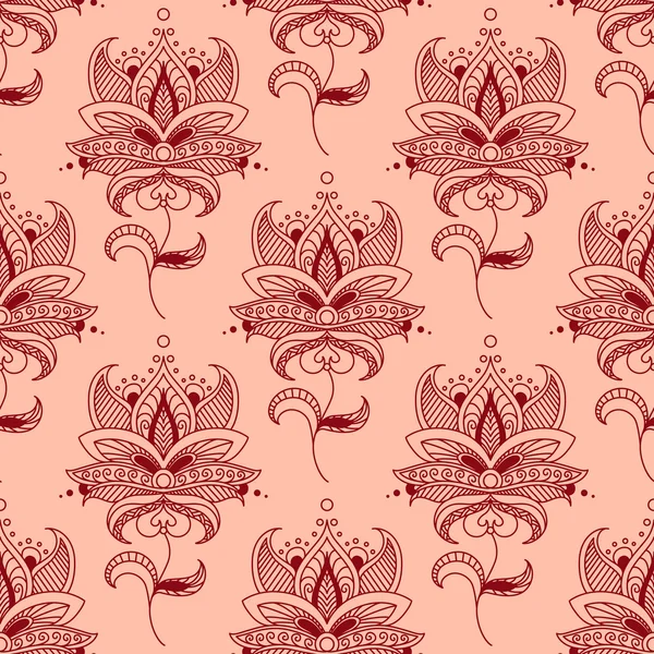 Patrón sin costura paisley rojo — Vector de stock