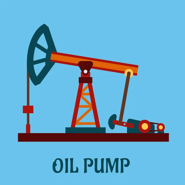 Isolerad platta olja pump ikonen — Stock vektor