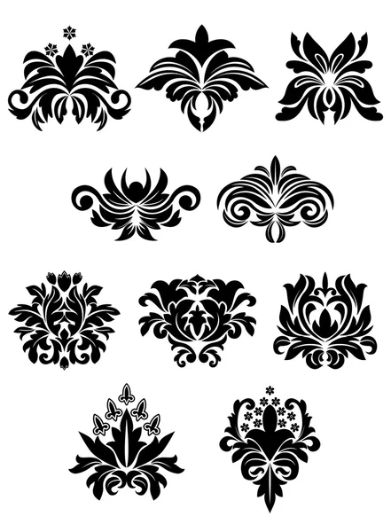 Floral design elements set — Stock Vector