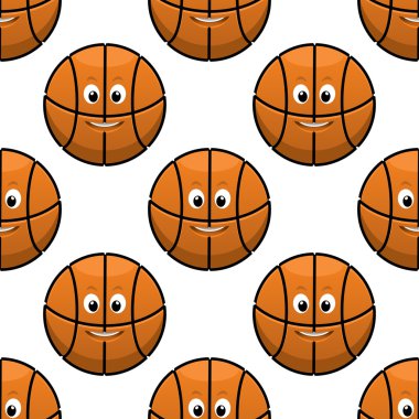 Basketbol komik topları ile seamless modeli