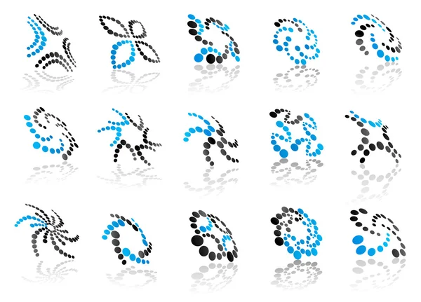 Conjunto de iconos de volumen 3d abstracto — Archivo Imágenes Vectoriales