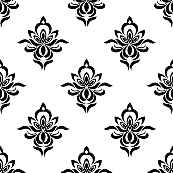 Retro floral seamless pattern with elegance flowers — Stock Vector