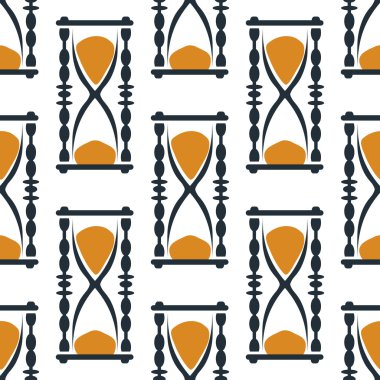 Vintage hourglasses veya sandglasses seamless modeli
