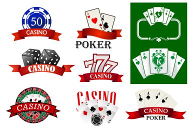 Casino ve poker amblem veya rozetleri
