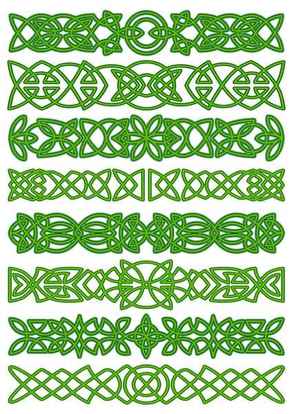 Floral celtic borders with traditional ornament — Stock Vector