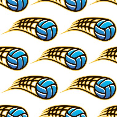 Hız mavi Voleybol topları seamless modeli