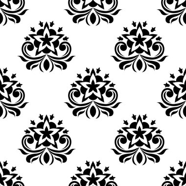 Yıldız şeklinde seamless modeli çiçeklenir