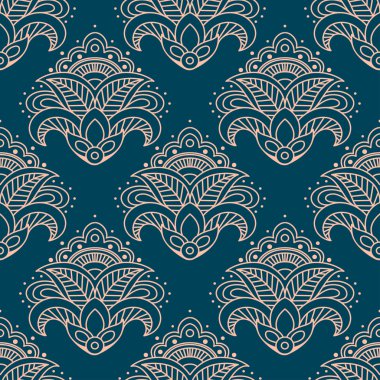 Paisley çan çiçekleri Dikişsiz desen şeklinde