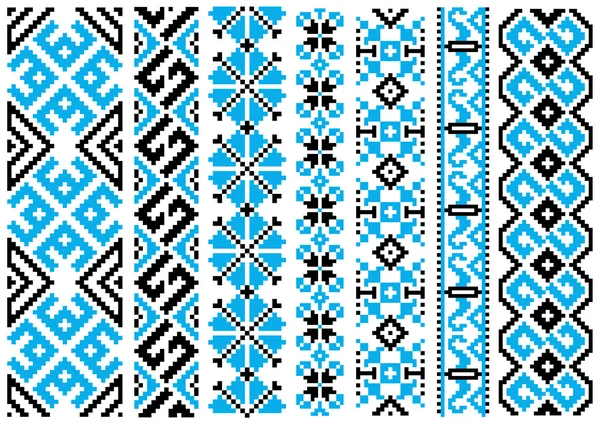 Etnische borduurwerk ornamenten naadloze patroon — Stockvector