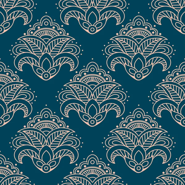 Paisley zvonek ve tvaru květiny bezešvé pattern — Stockový vektor