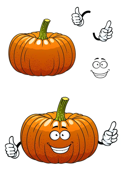 Divertido personaje de dibujos animados de calabaza vegetal — Archivo Imágenes Vectoriales