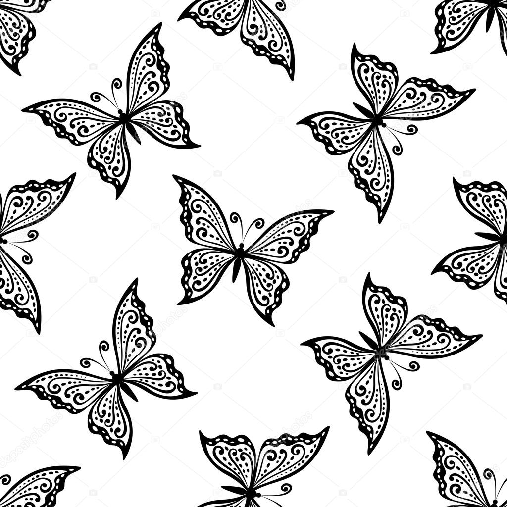 Download Flying butterfly outline | Outline flying butterflies ...