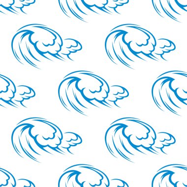 mavi okyanus dalgaları seamless modeli