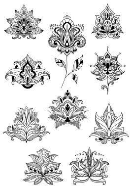 Hint, İran ve Türk desenli çiçek