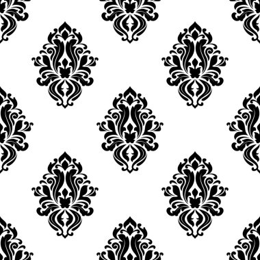 Dekoratif damasko çiçek seamless modeli