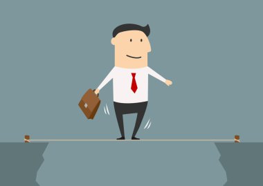 işadamı ip üstünde Dengeleme